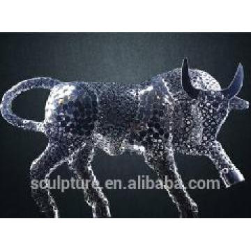 2016 New Fine Art Stainless Steel Sculpture Hollow Cattle